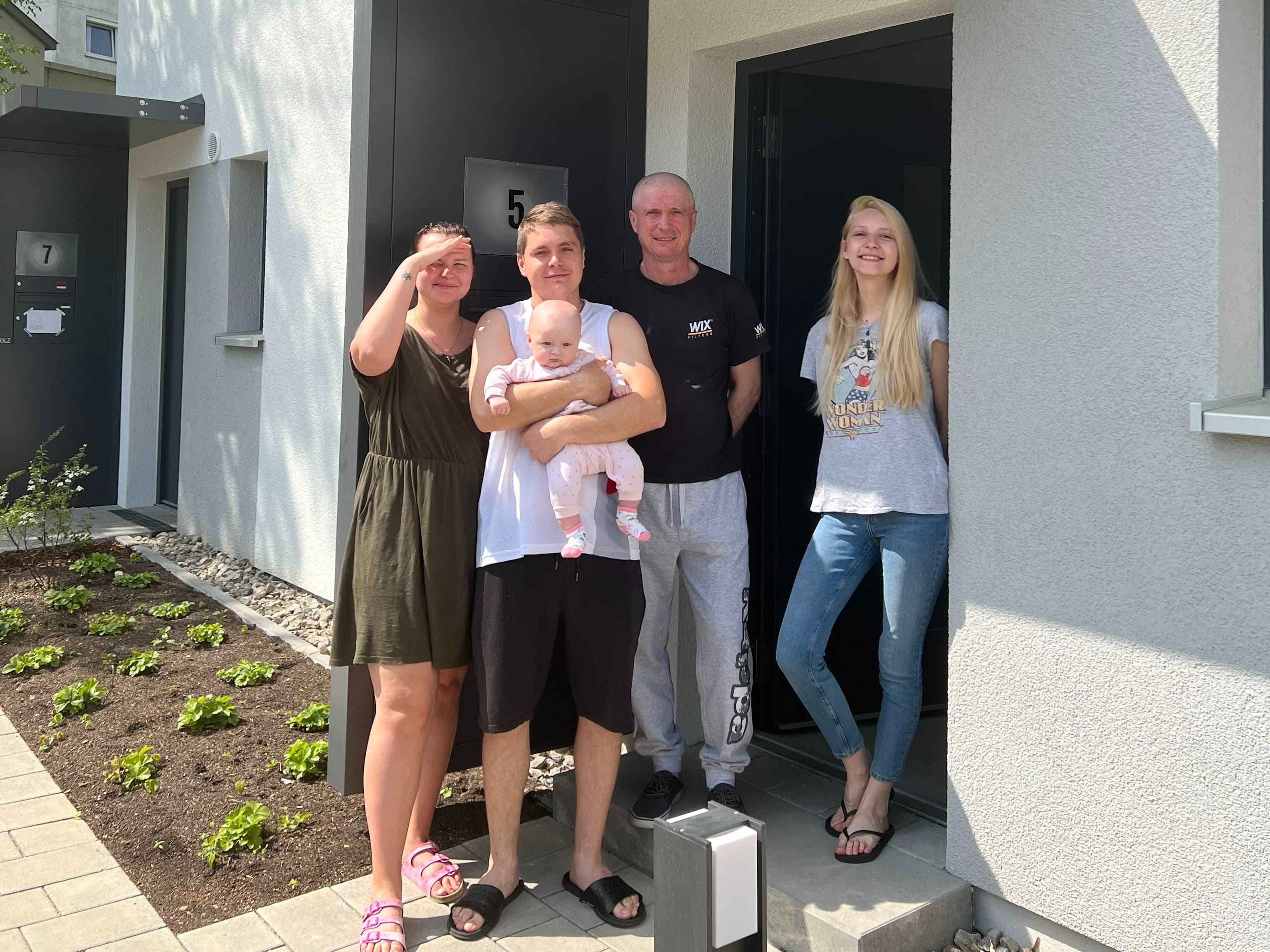 Ukrainische Geflüchtete in Strenger Haus